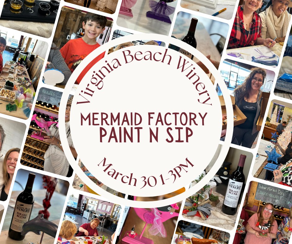 Mermaid Factory - Sip n' Paint - March 30, 2025 Mermaid Factory - Sip n' Paint - March 30, 2025