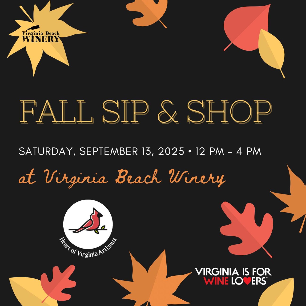 Fall Sip & Shop - September 13, 2025