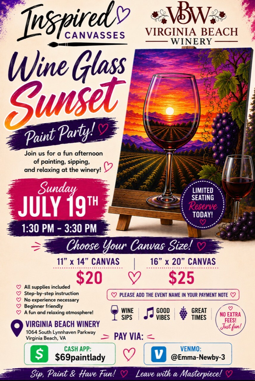 Wine Glass Sunset Paint Party