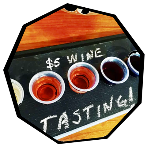 $5 wine tasting 7 days a week!