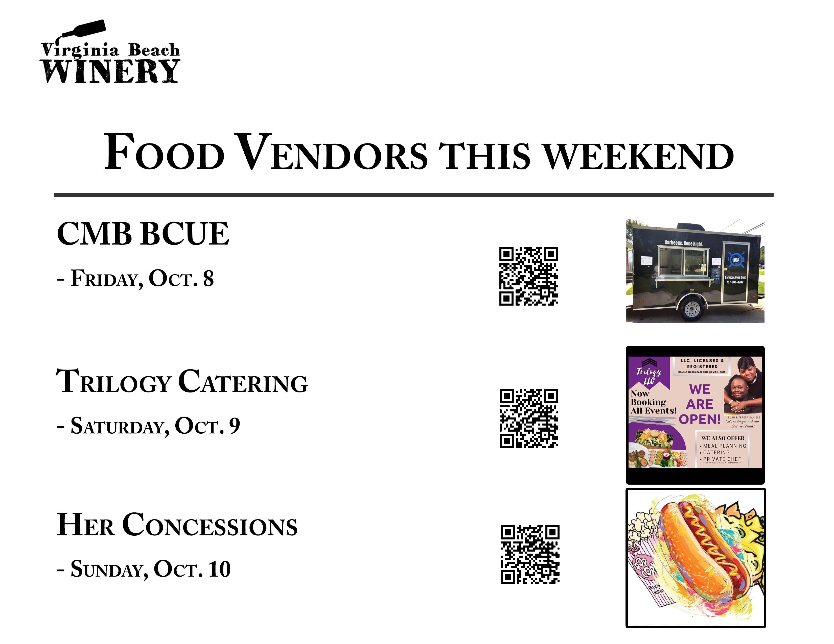 Food Vendors this Weekend