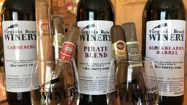 Delicious wines and premium cigars.