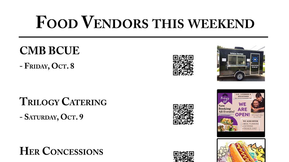 Food Vendors this Weekend