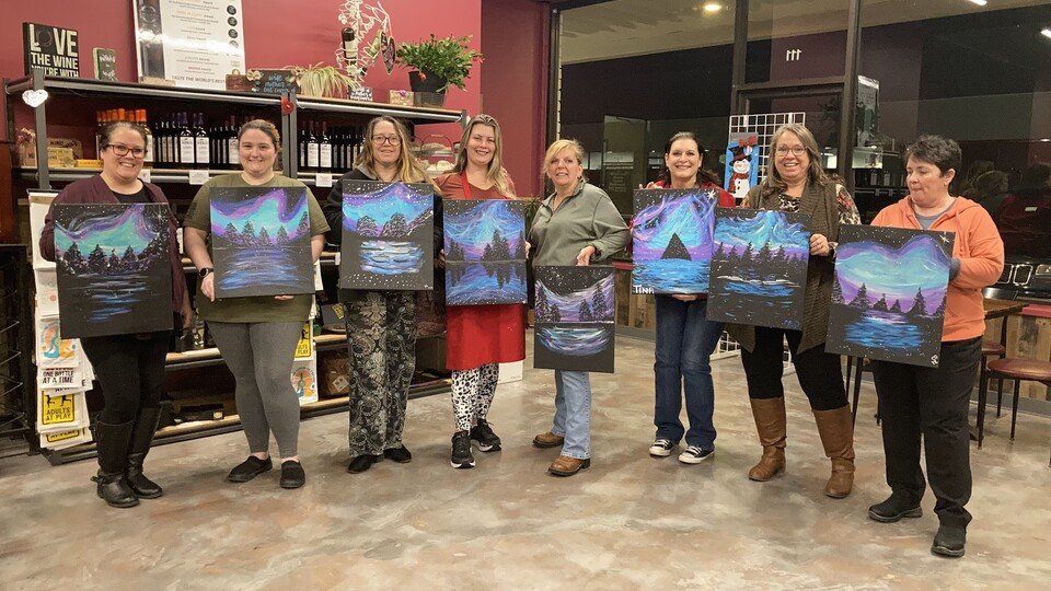 Northern Lights Painting Northern Lights Painting