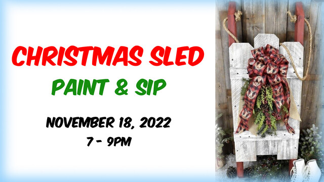 Christmas Sled Paint & Sip