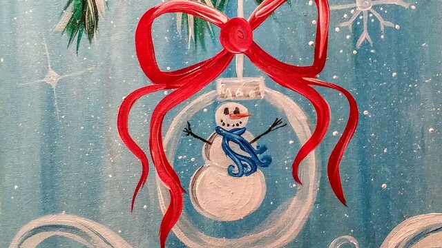 Paint & Sip - Snowman Canvas